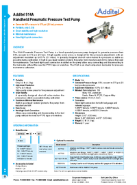 Thumbnail of document Data Sheet - 914A Handheld Pneumatic Pressure Test Pump
